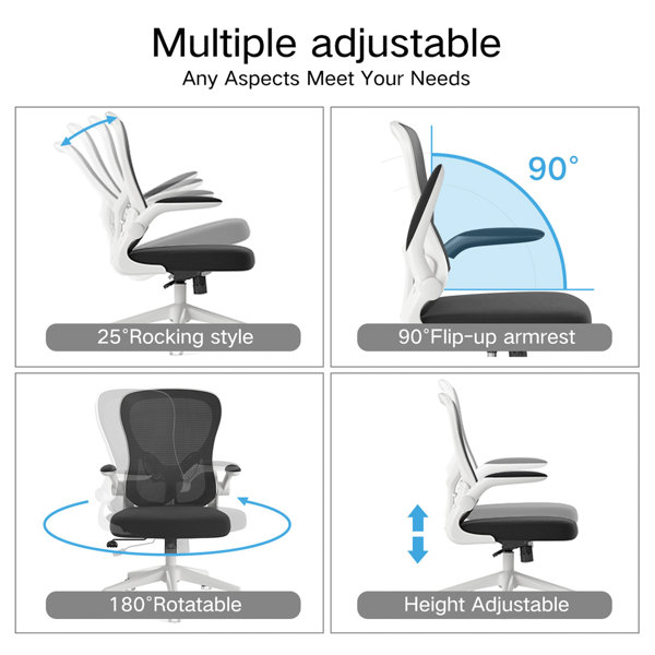 Inbox Zero Faye Ergonomic Polyurethane Commercial Use Task Chair